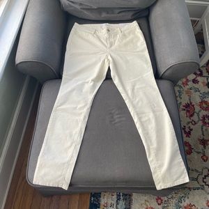 White Corduroy LOFT Curvy Skinny Pant Size 10 Never Worn